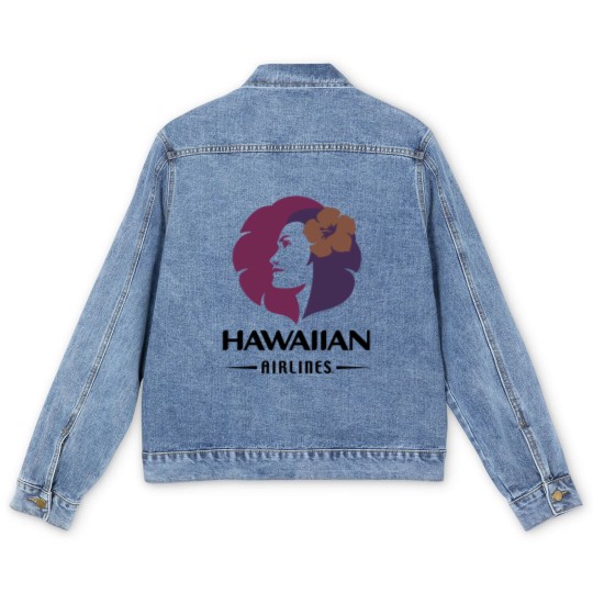 Discover Hawaiian Airlines Vintage Hawaii Camping Men's Denim Jackets