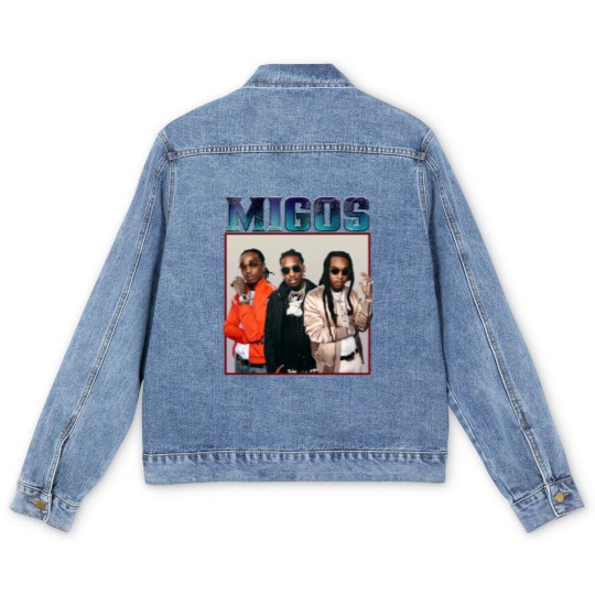 Discover Migos Vintage Raptee Men's Denim Jackets - Migos Men's Denim Jackets, Migos Tour, Takeoff Men's Denim Jackets, Music Men's Denim Jackets, Gift for Fan