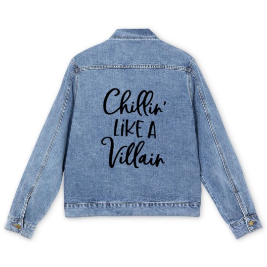 Discover Chillin Like A Villian Men's Denim Jackets