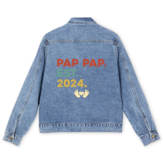 Discover Pap Pap Est 2023 Pap Pap To Be Established 2023 Men's Denim Jackets