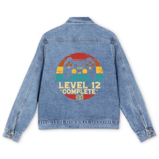 Discover 12Th Wedding Anniversary Level 12 Complete For Wif Men's Denim Jackets