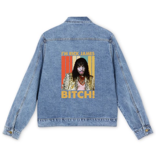 Discover Vintage I'm Rick James Bitch Essential Men's Denim Jackets
