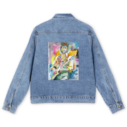 Discover ERIC CLAPTON watercolor portrait .2 - Eric Clapton - Men's Denim Jackets