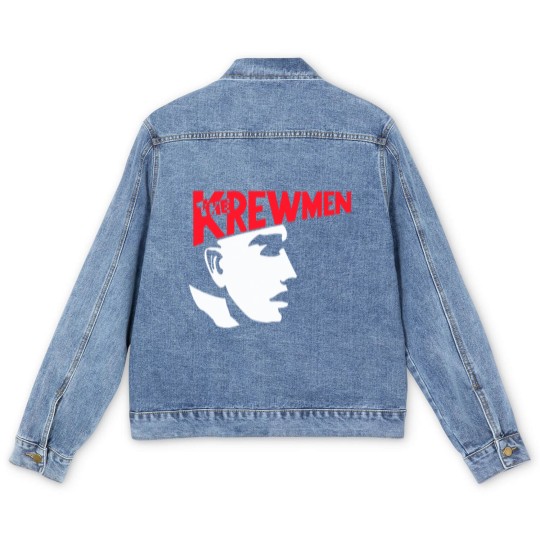 Discover Vintage The Krewmen Pure Rockabilly Psychobilly Music Big Printed Men's Denim Jackets