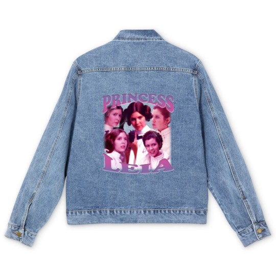 Discover Princess Leia Men's Denim Jackets Vintage Princess Leia Men's Denim Jackets Princess Leia Homage Men's Denim Jackets