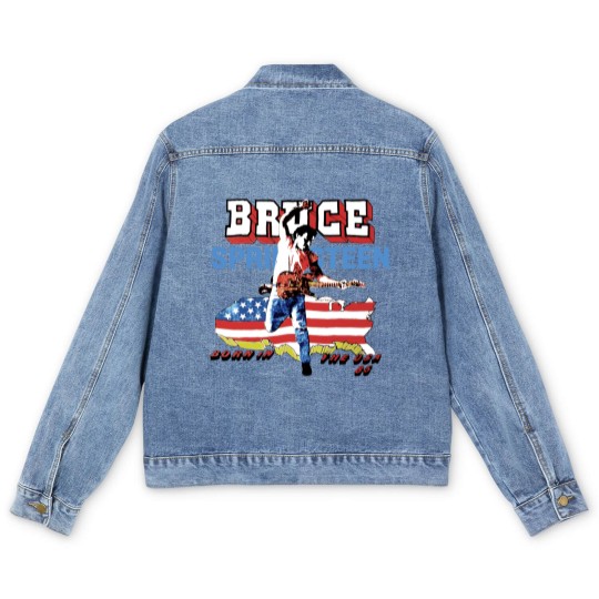Discover Bruce Springsteen Bon In The Usa Men's Denim Jackets, Vintage Bruce Springsteen Concert S-5Xl