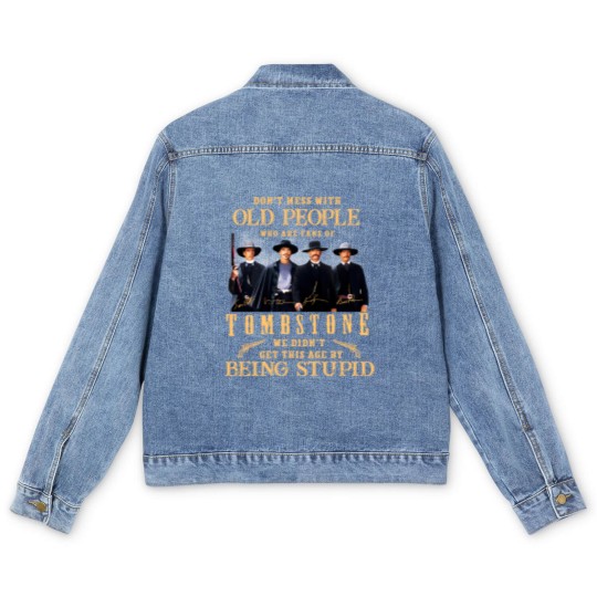 Discover Tombstone Movie Men's Denim Jackets, Vintage Tombstone Graphic