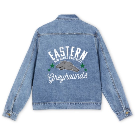 Discover eastern new mexico university enmu greyhounds logo pullover Men's Denim Jackets
