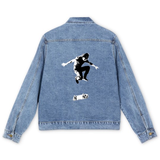 Discover Rodney Mullen Treflip B_amp_W Graphic Men's Denim Jackets