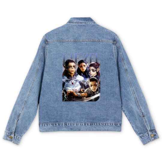 Discover Vintage 90s Style Lae'zel - Baldurs Gate 3 Gift For Fan Unisex Men's Denim Jackets S-5XL