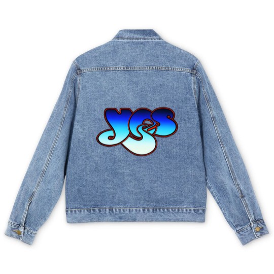 Discover Blue Yes Logo Men's Denim Jackets