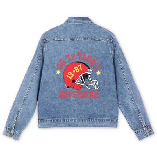 Discover Swift and Kelce Men's Denim Jackets | Unisex |  Men's Denim Jackets