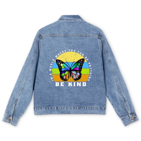 Discover In a world where you can be anything be kind - Be Kind - Men's Denim Jackets