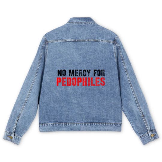 Discover No mercy for Pedophile  Classic Men's Denim Jackets Men's Denim Jackets