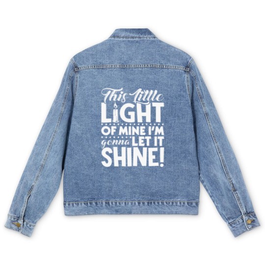 Discover This Little Light of Mine Men's Denim Jackets Men's Denim Jackets