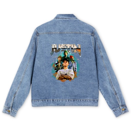 Discover Justin Bieber Men's Denim Jackets, Rapper 90s Vintage Bootleg Men's Denim Jackets