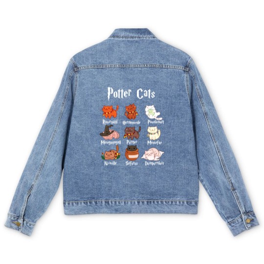 Discover Potter Cats Harry Pawter Classic Men's Denim Jackets
