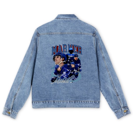 Discover Mitch Marner Men's Denim Jackets Graphic Sport Men's Denim Jackets Player  Bootleg Unisex Men's Denim Jackets