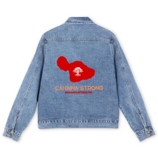 Discover Lahaina Strong Logo  Lahaina Strong Logo Men's Denim Jackets