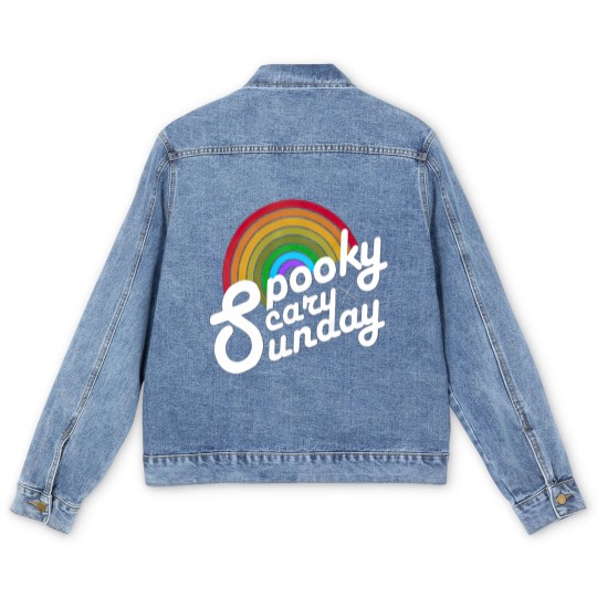 Discover Spooky Scary Sunday Men's Denim Jackets, Spooky Sunday Unisex