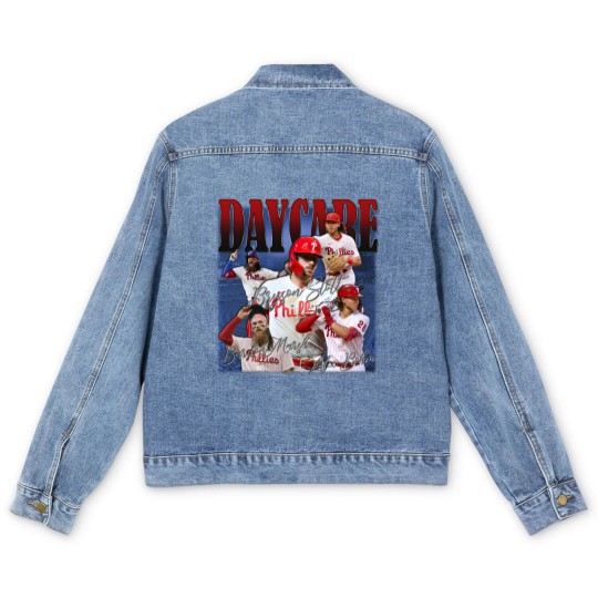 Discover Vintage 90s Daycare Baseball Men's Denim Jackets , Bryson Stott Alec Bohm Brandon Marsh