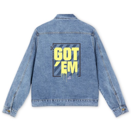 Discover Got Em Sneakers Matching Men's Denim Jackets Sneakerhead Gift Men's Denim Jackets