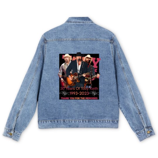 Discover New 30 Years Of Toby Keith 1993 - 2023 Thank You Men's Denim Jackets