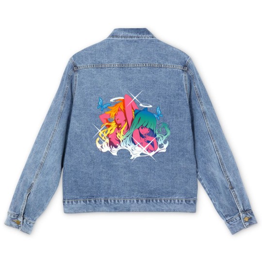 Discover Panty and Stocking V2 Men's Denim Jackets