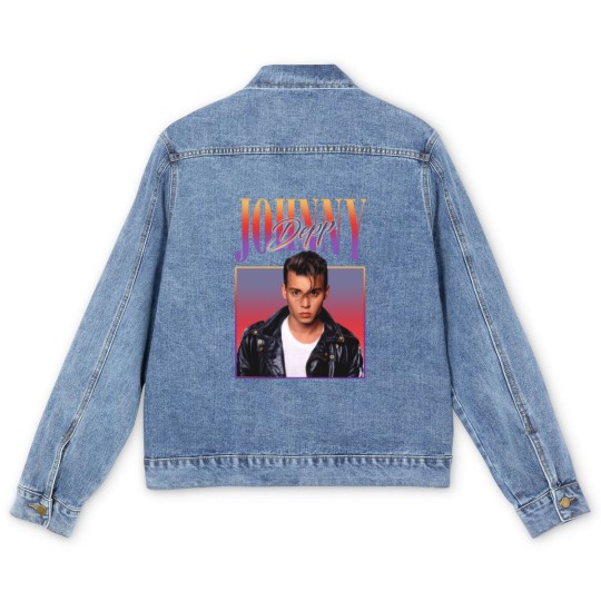 Discover Retro Johnny Depp Men's Denim Jackets, Johnny Depp Merch Men's Denim Jackets