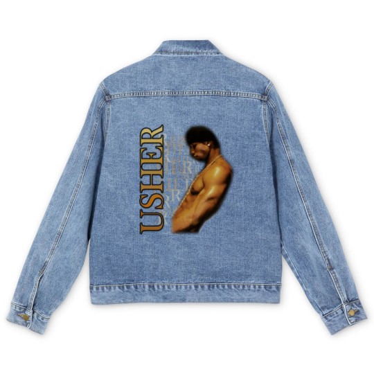 Discover Usher Band Tees  Rap Tees  Vintage Vintage 00s Usher Rap Unisex Men's Denim Jackets