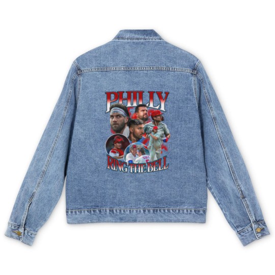 Discover Philly Ring The Bell Men's Denim Jackets, Jose Alvarado Bryce Harper Men's Denim Jackets
