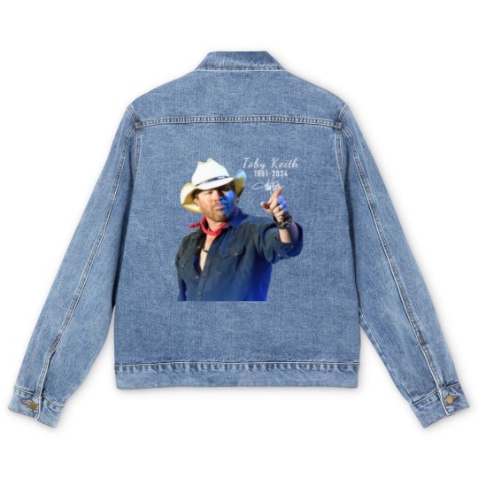 Discover RIP Toby Keith 1961-2024 Signatures Men's Denim Jackets for Men Women