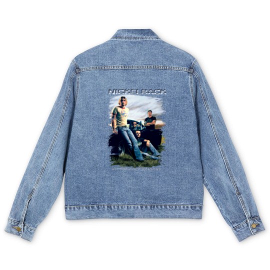 Discover Vintage Nickelback Men's Denim Jackets, Nickelback 90s Rock Band Men's Denim Jackets
