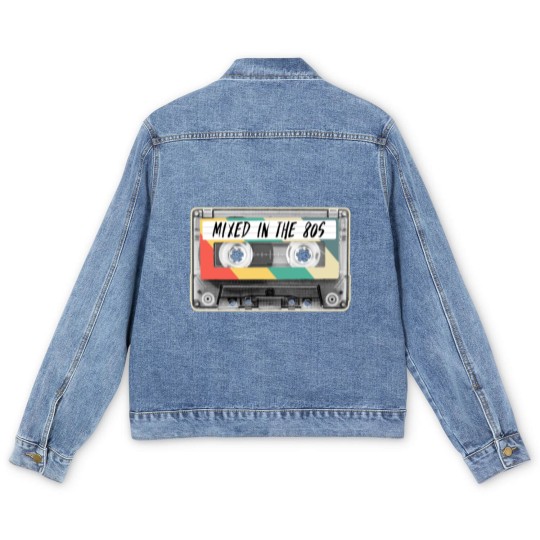 Discover Cassette Tape Mixed in the 80s Fashion Retro 1980s Men's Denim Jackets