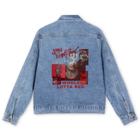 Discover Playboi Carti Whole Lotta Red Album 90s Rap Music Men's Denim Jackets