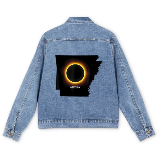 Discover arkansas solar eclipse 2024 t Men's Denim Jackets