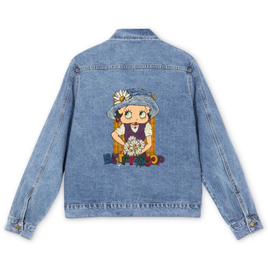 Discover 90s Betty Boop Daisy Flower Outfit Men's Denim Jackets. Vintage 1994 Betty Boop