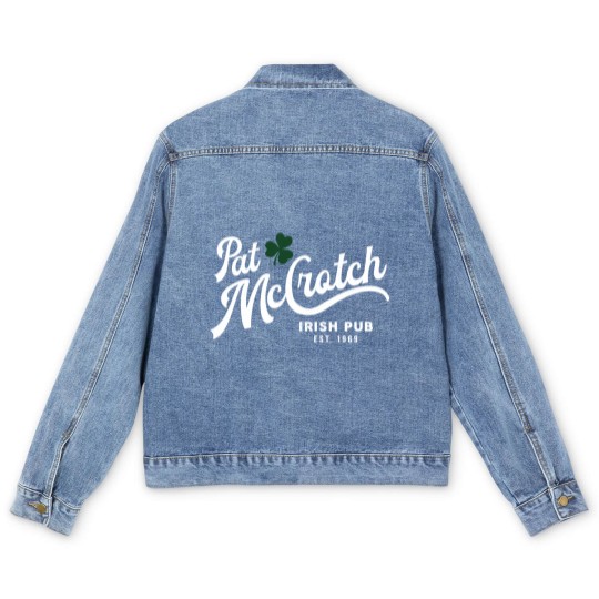 Discover Pat Mccrotch Men's Denim Jackets | Saint Patrick's Day Funny Unisex Men's Denim Jackets | Pat My Crotch
