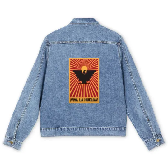 Discover Viva La Huelga Rare 1960S Cesar Chavez  United Farm Workers Huelga Bird Men's Denim Jackets