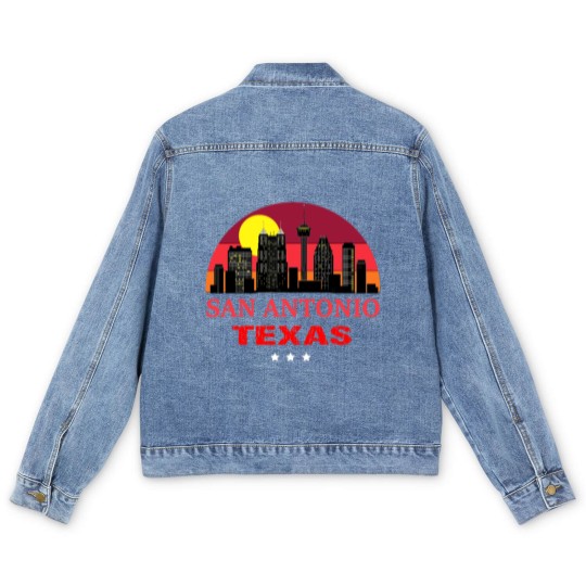 Discover Vintage San Antonio USA Souvenir Men's Denim Jackets