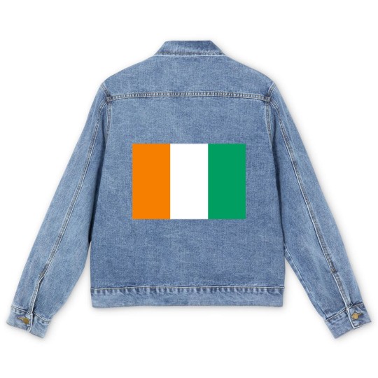 Discover Ivory Coast Flag Men's Denim Jackets