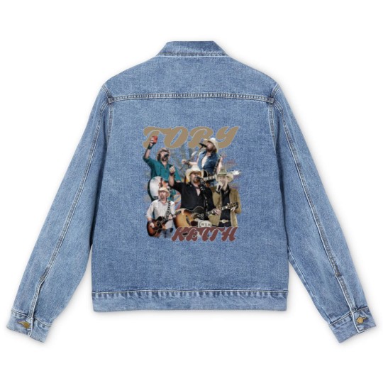 Discover Toby Keith Vintage Men's Denim Jackets, Toby Keith Country Music Men's Denim Jackets, Memorial Toby Retro