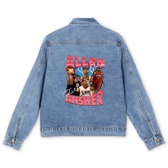 Discover Allen Iverson Vintage Unisex Men's Denim Jackets, Vintage Allen Iverson Men's Denim Jackets