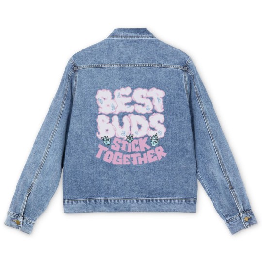 Discover Best Buds Unisex Men's Denim Jackets, Men's Denim Jackets, Men's Denim Jackets Match Jordan 5 Retro Easter 2022