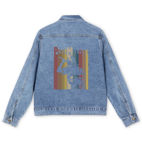 Discover Post Malone Rap Twelve Carat Tour Men's Denim Jackets, Post Malone Men's Denim Jackets, Post Malone Merch