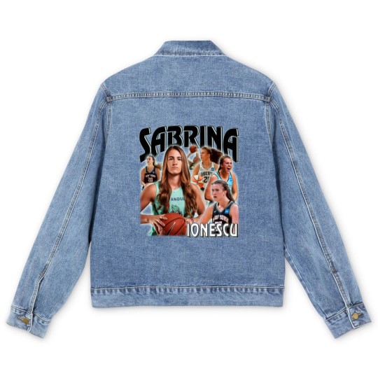 Discover Sabrina Ionescu Men's Denim Jackets, Vintage x Bootleg Style Rap Men's Denim Jackets Retro Men's Denim Jackets, Christmas Gifts