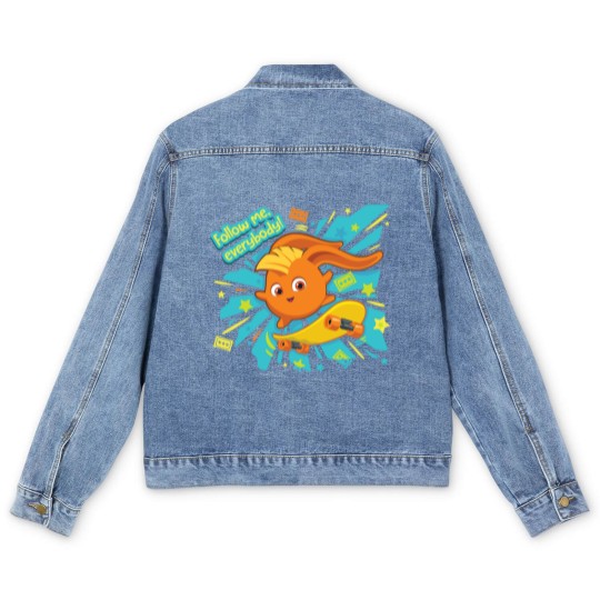 Discover Sunny Bunnies - Follow Me Everybody Men's Denim Jackets