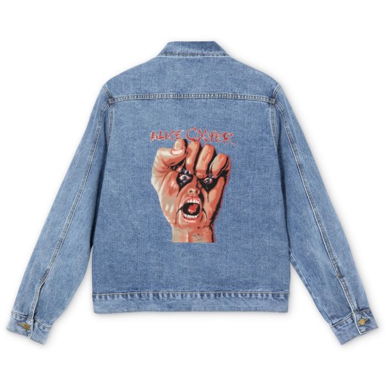 Discover Alice Cooper Tour Rock Music Men's Denim Jackets, Alice Cooper, Raise Your Fist and Yell Men's Denim Jackets