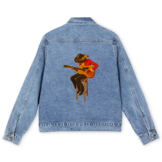 Discover AS.1Greenrose,jimi hendrix, jimmy hendrix, jimmie hendrick, jimi hendrix voodoo, jimi hendrix Essent Men's Denim Jackets
