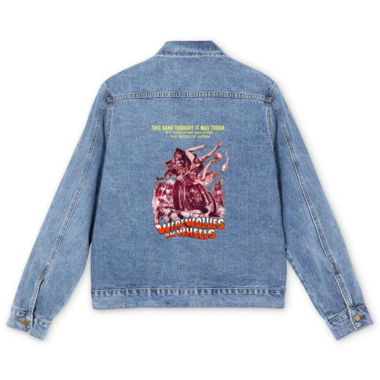 Discover Werewolves on Wheels Mens Horror Men's Denim Jackets